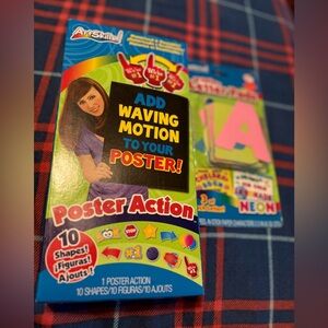 🔥Artskills Motorized & Reusable Poster Action W/10 Shapes & Neon Letters NIB